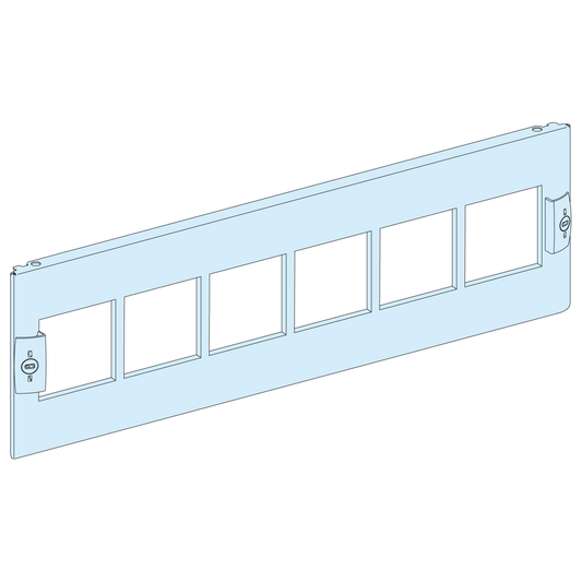 Schneider Electric-LVS03910-PrismaSeT G - Plastron mesure - 3M - L600 - 6 appareils 72 x 72 mm