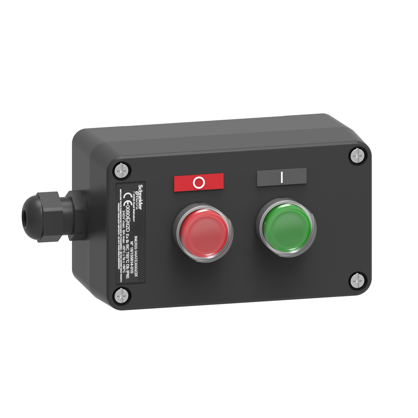 Schneider Electric-XAWG210EX-Harmony - Boite a bouton atex en plastique deux boutons marche vert arret rouge