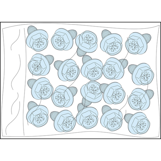 Schneider Electric-LVS03183-PrismaSeT G - Vis autotaraudeuses fixation sur chassis - lot de 20 - M5