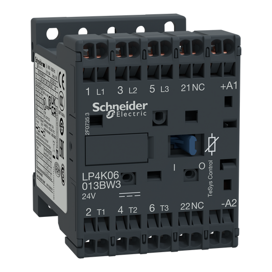 Schneider Electric-LP4K09013BW3-TeSys LP4K - contacteur - 3P - AC-3 440V - 9A - bobine 24Vcc