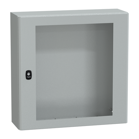 Schneider Electric-NSYS3D6620T-PanelSeT S3D - Enveloppe acier - H600xL600xP200 mm - porte vitrée