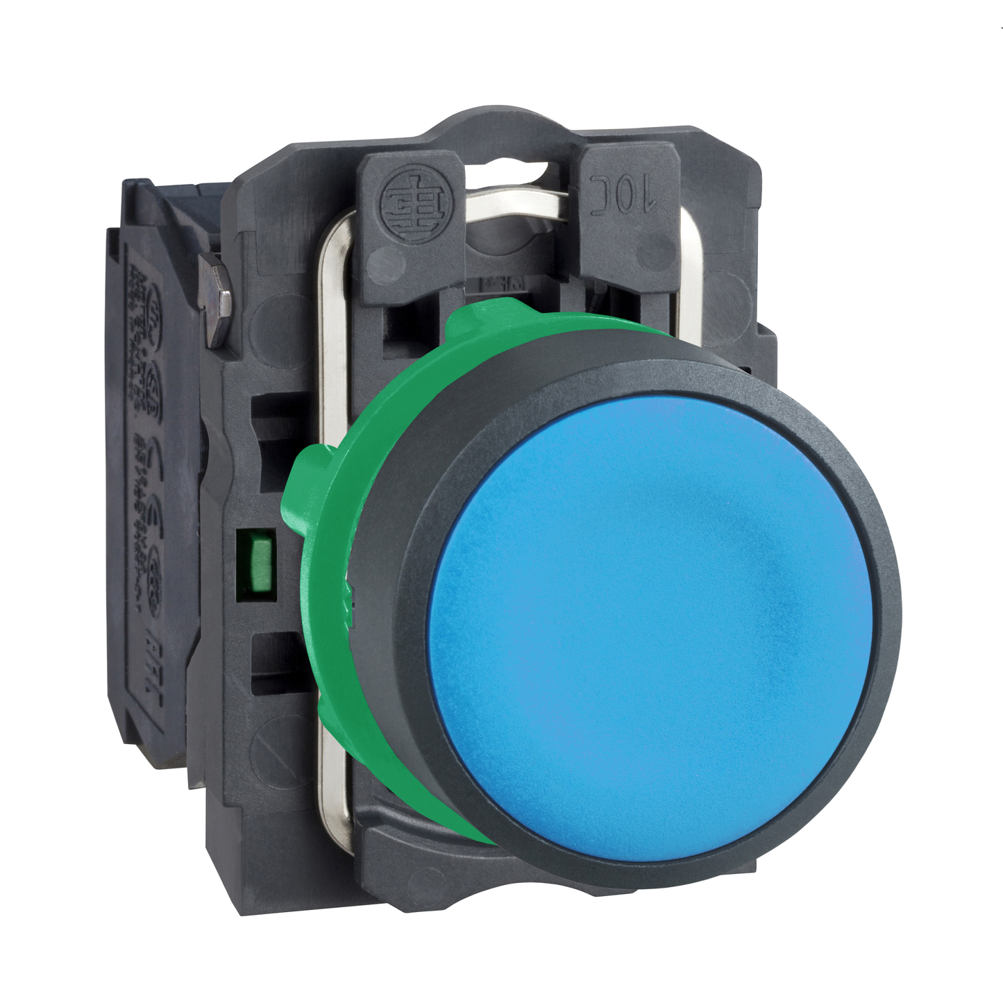 Schneider Electric-XB5AA61-Harmony XB5 - bouton poussoir à impulsion - Ø22 - bleu - 1F - vis étrier