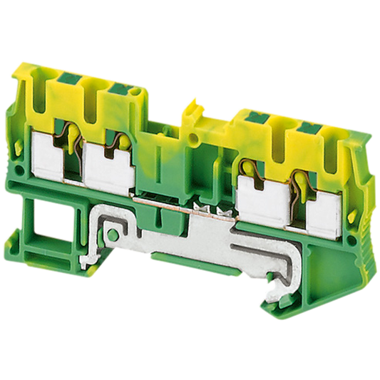 Schneider Electric-NSYTRP24PE-Borne push-in - pour conducteur de protection - 4 points - 2,5mm² - vert/jaune