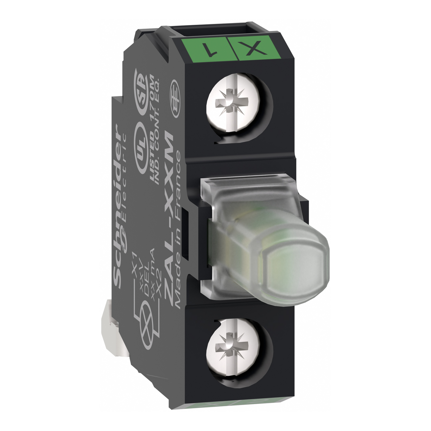 Schneider Electric-ZALVM3M-Harmony - bloc lumineux boîte à boutons - vert - LED - 230-240V - Maintenance