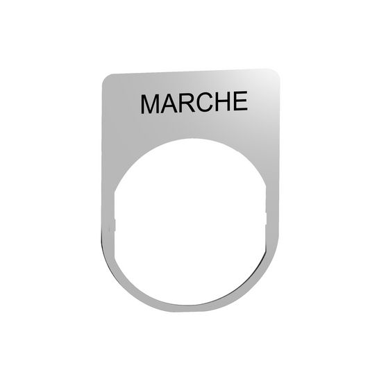Schneider Electric-ZBYM2103-Harmony - étiquette plate - 30x40 - métallique - texte MARCHE noir