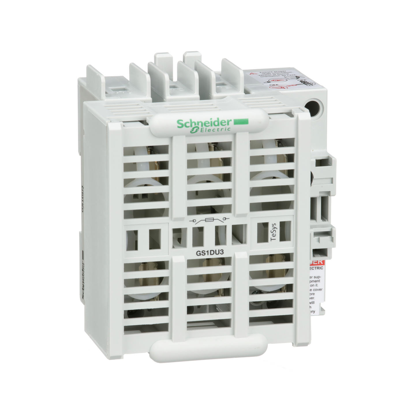 Schneider Electric-GS1DU3-TeSys GS1 - bloc de base interrupteur-sectionneur fusible 3P 3F - 30A