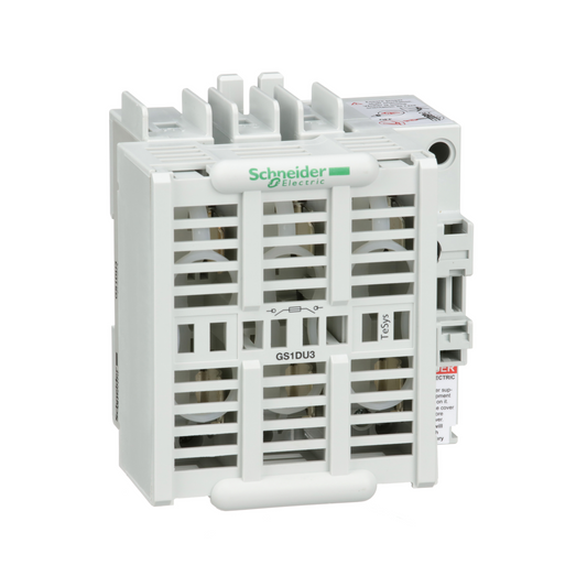 Schneider Electric-GS1DU3-TeSys GS1 - bloc de base interrupteur-sectionneur fusible 3P 3F - 30A