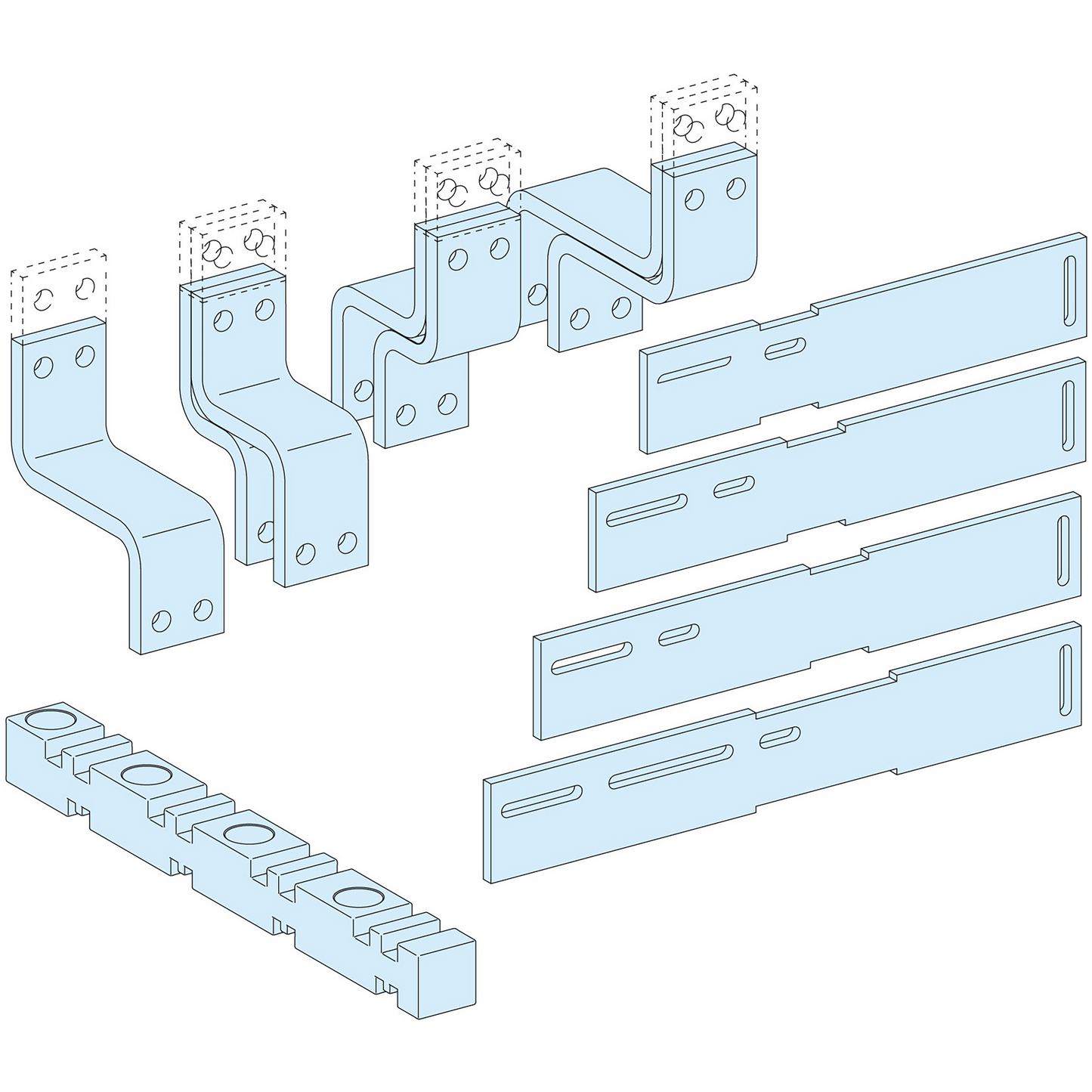Schneider Electric-LVS04492-PrismaSeT P - Liaison aval JdB.V - MTZ1/16 - débro - 4P