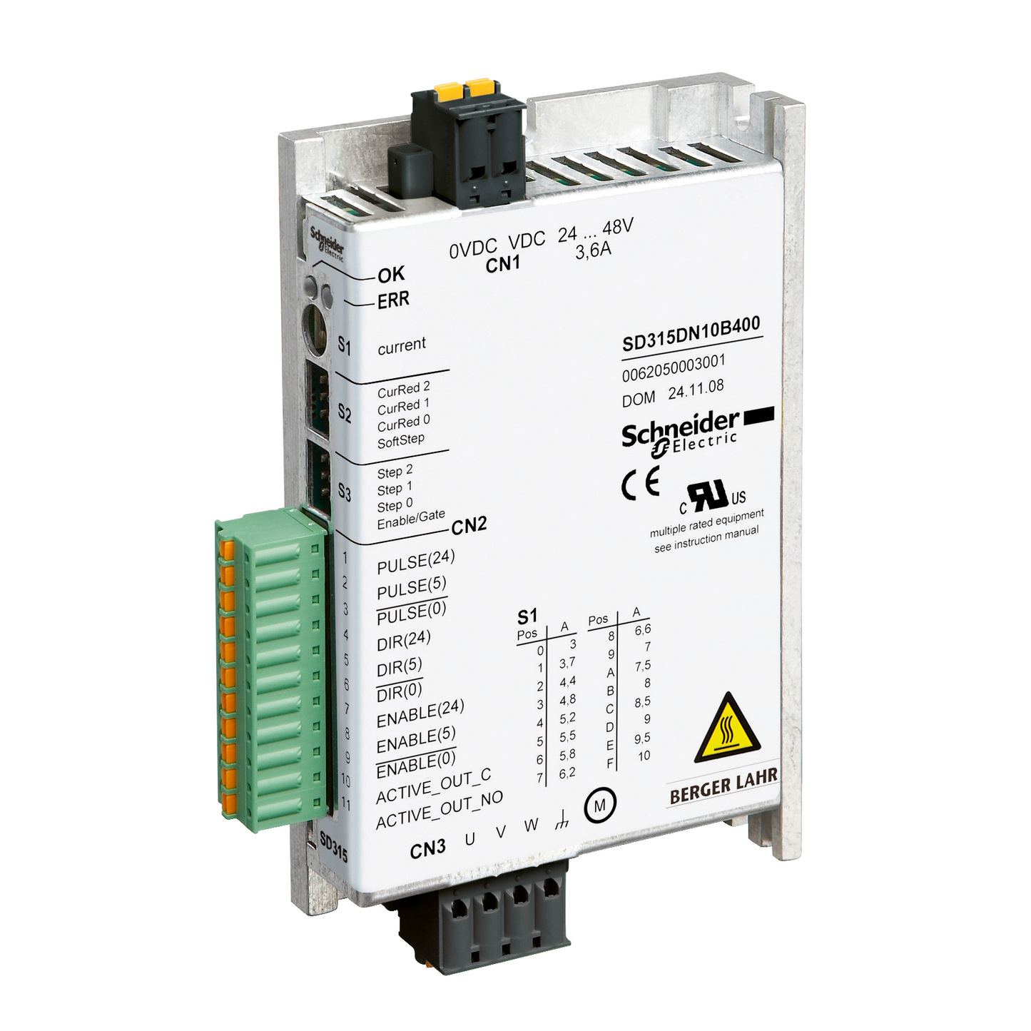 Schneider Electric-SD315ON10B400-Lexium SD3 - variateur pour moteur pas à pas - 48V - 10A - avec oscillateur