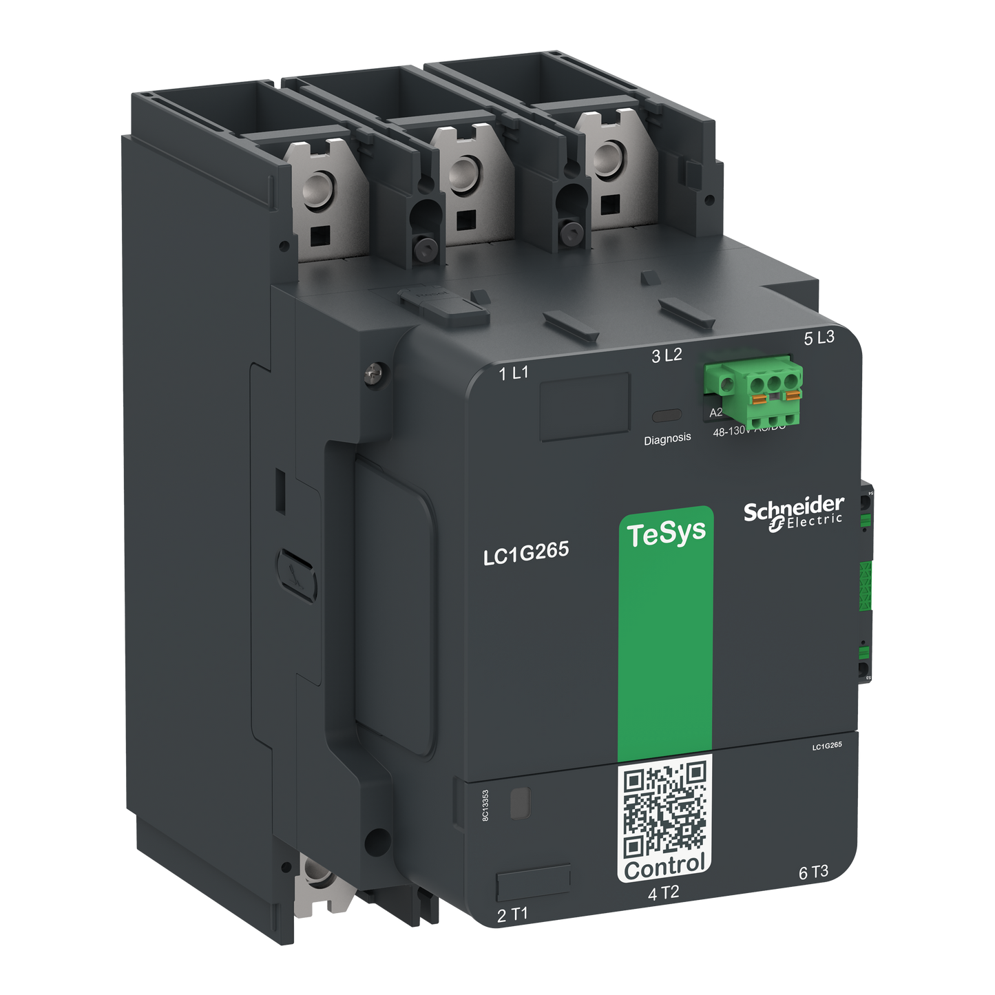 Schneider Electric-LC1G400KUEN-Contacteur TeSys LC1G 400A 440V 3P AC3 Standard 100-250V AC-DC bobine