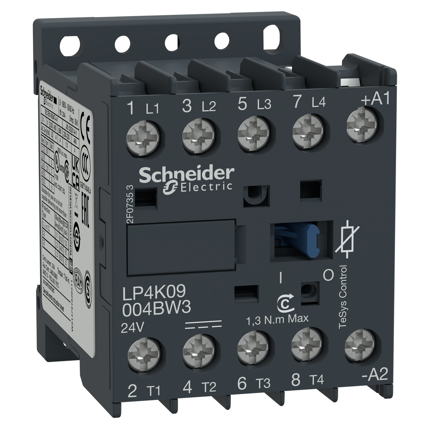 Schneider Electric-LP4K09004BW3-TeSys LP4K - contacteur - 4P - AC-1 440V - 20A - bobine 24Vcc
