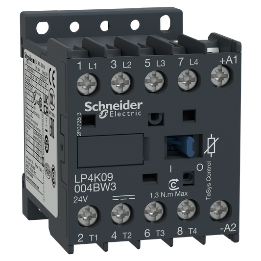 Schneider Electric-LP4K09004BW3-TeSys LP4K - contacteur - 4P - AC-1 440V - 20A - bobine 24Vcc