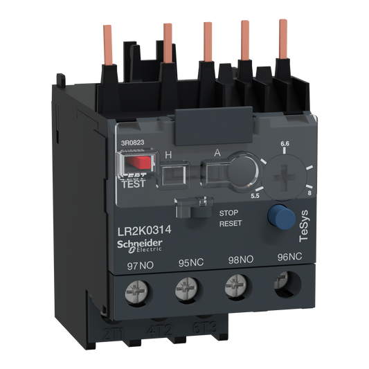 Schneider Electric-LR2K0314-TeSys LR - relais de protection thermique moteur - 5,5..8A - classe 10A