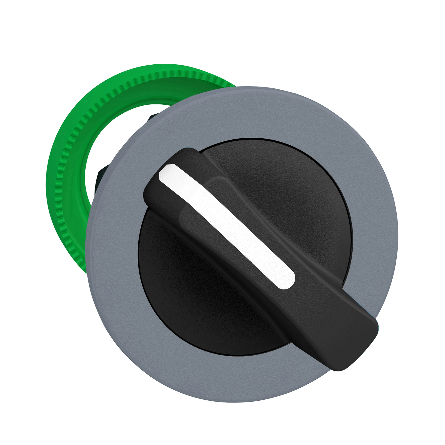 Schneider Electric-ZB5FD2C0-Harmony XB5 - tête bouton tournant - Ø22 - col flush grise - 2 posit fix - noir