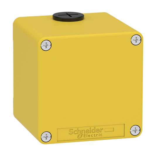 Schneider Electric-XAPK14-Boite métal vide jaune pour arrêts d'urgence M20 non percée 80x80x77 UL cULus