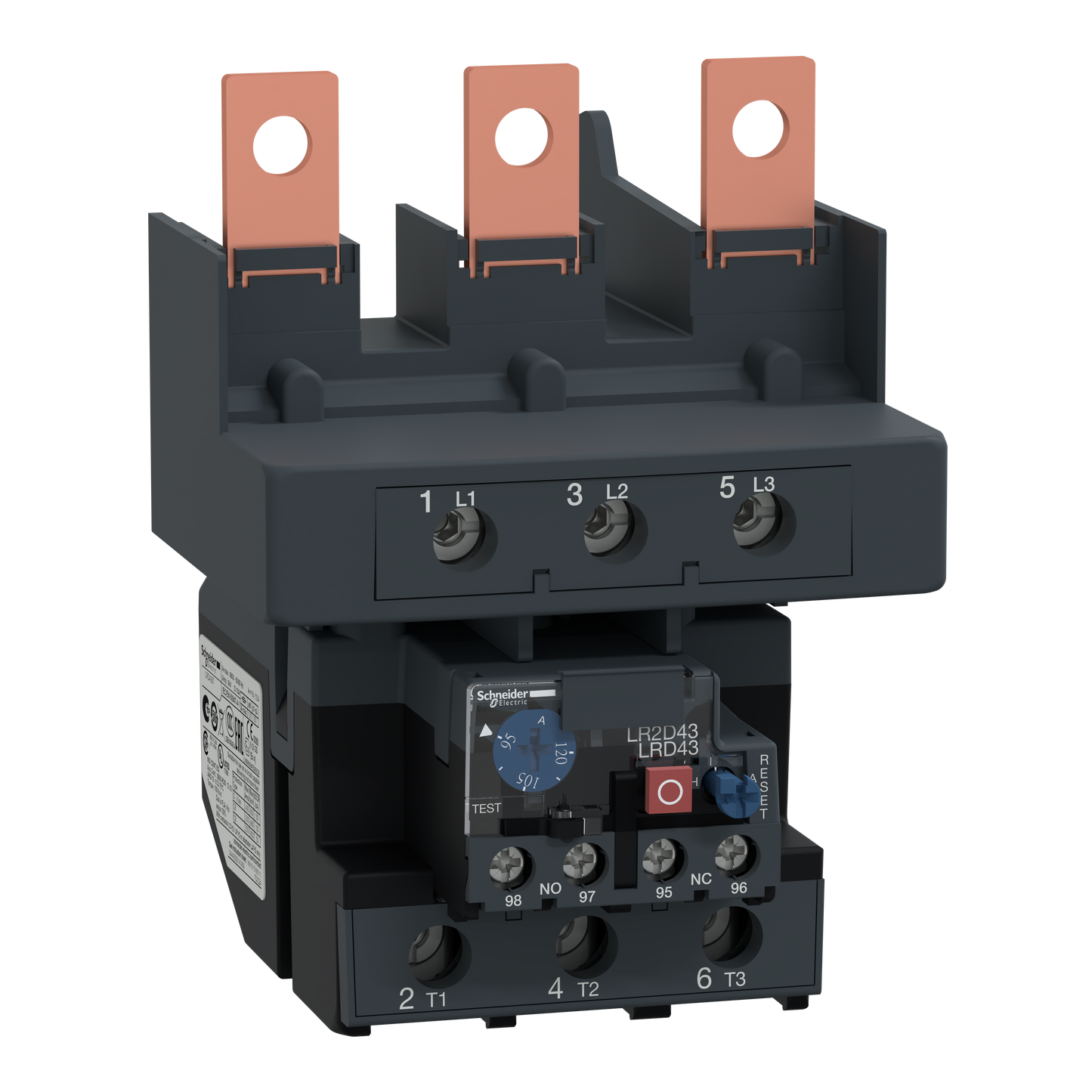 Schneider Electric-LRD4367-TeSys LRD - relais de protection thermique - 95..120A - classe 10A