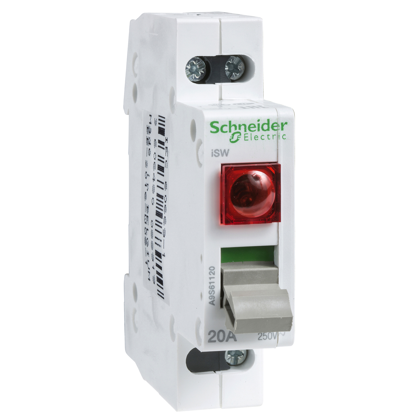 Schneider Electric-A9S61220-Acti9, iSW interrupteur de commande à voyant lumineux 230V 2P 20A 250VCA