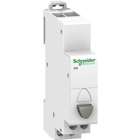 Schneider Electric-A9E18033-Acti9, iPB bouton-poussoir simple gris 1 NO + 1 NF 20A 230VCA