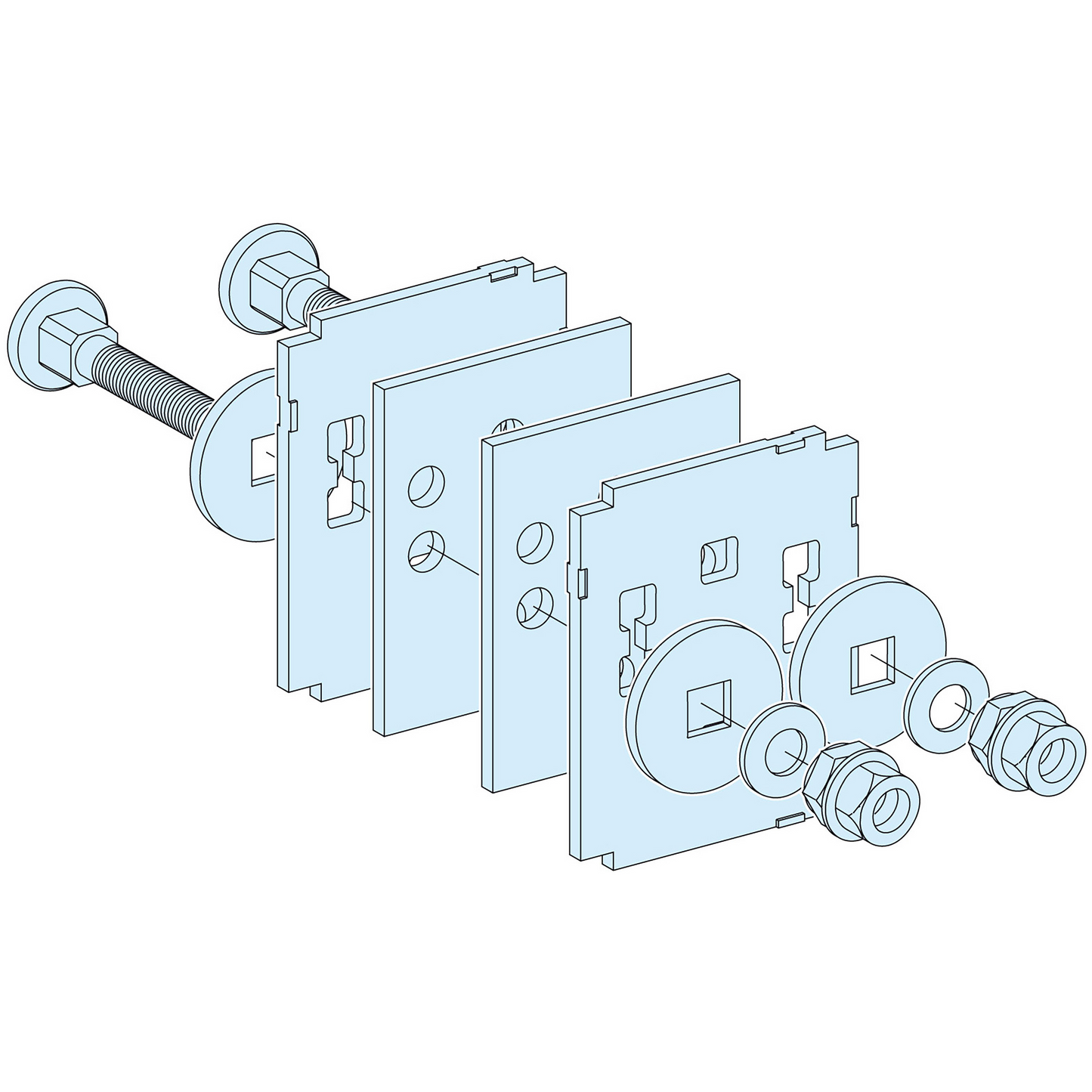 Schneider Electric-LVS04641-PrismaSeT P - Eclisse jeu de barres horizontal 80/100 mm