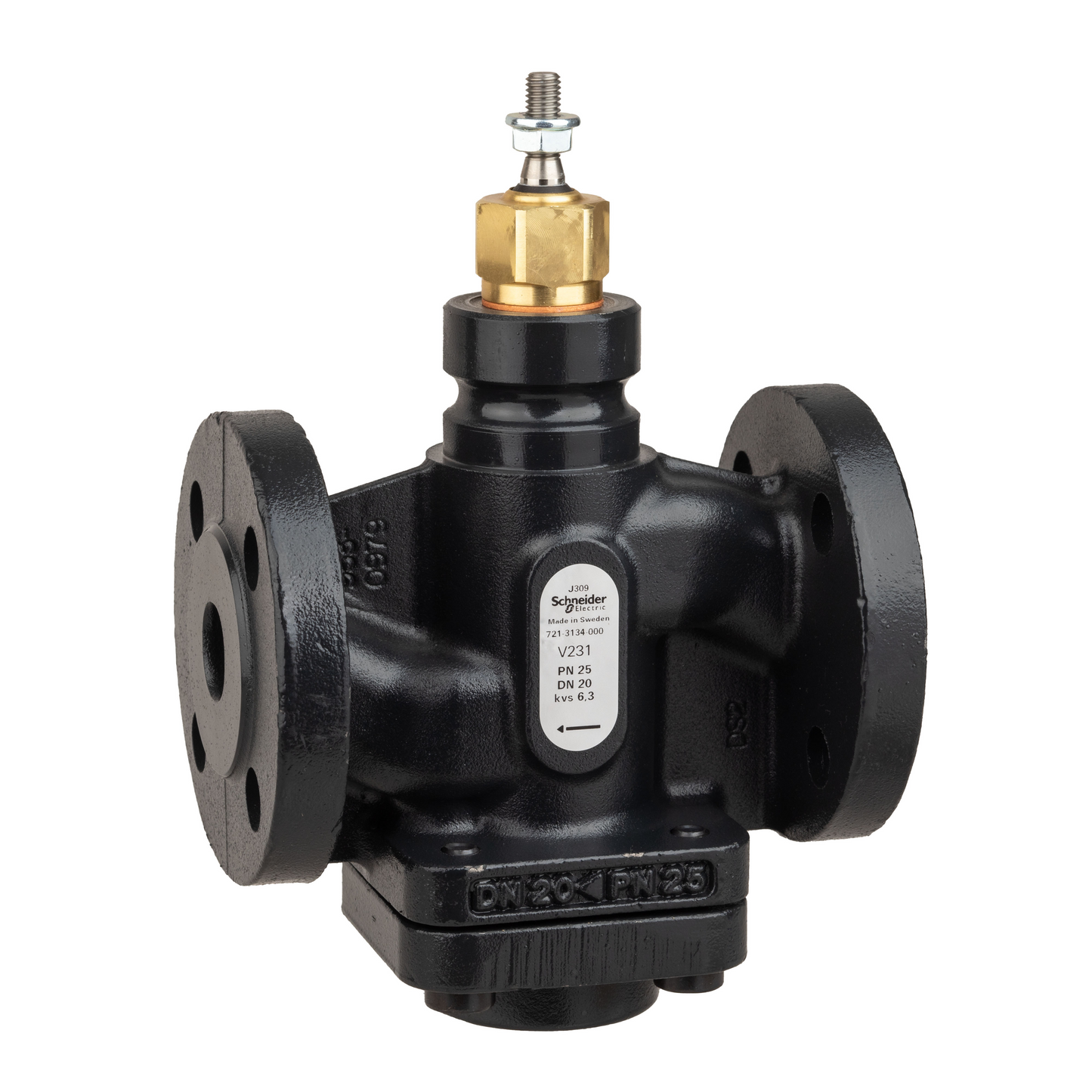 Schneider Electric-7213134000-Vanne 2 voies acier à bride PN25 DN20 Kv6,3