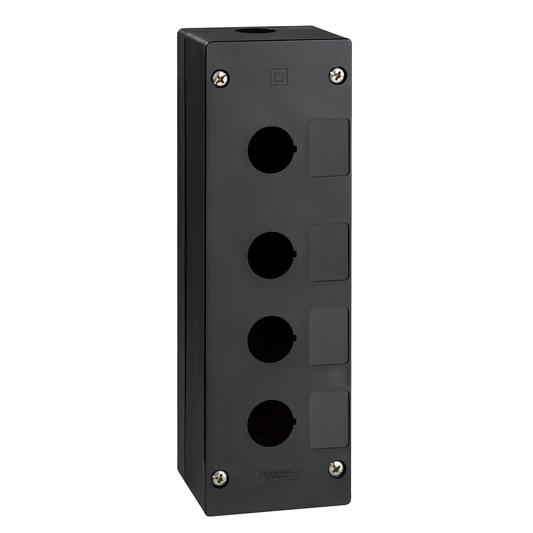 Schneider Electric-XALG041-Harmony - boite à boutons vide XALG - XB5 Ø 22mm - 4 trous - plastique - noir