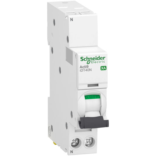 Schneider Electric-A9PA4640-Acti9 iDT40N XA - Disjoncteur modulaire - auto/vis - 1P+N - 40A - C - 6000A/10kA