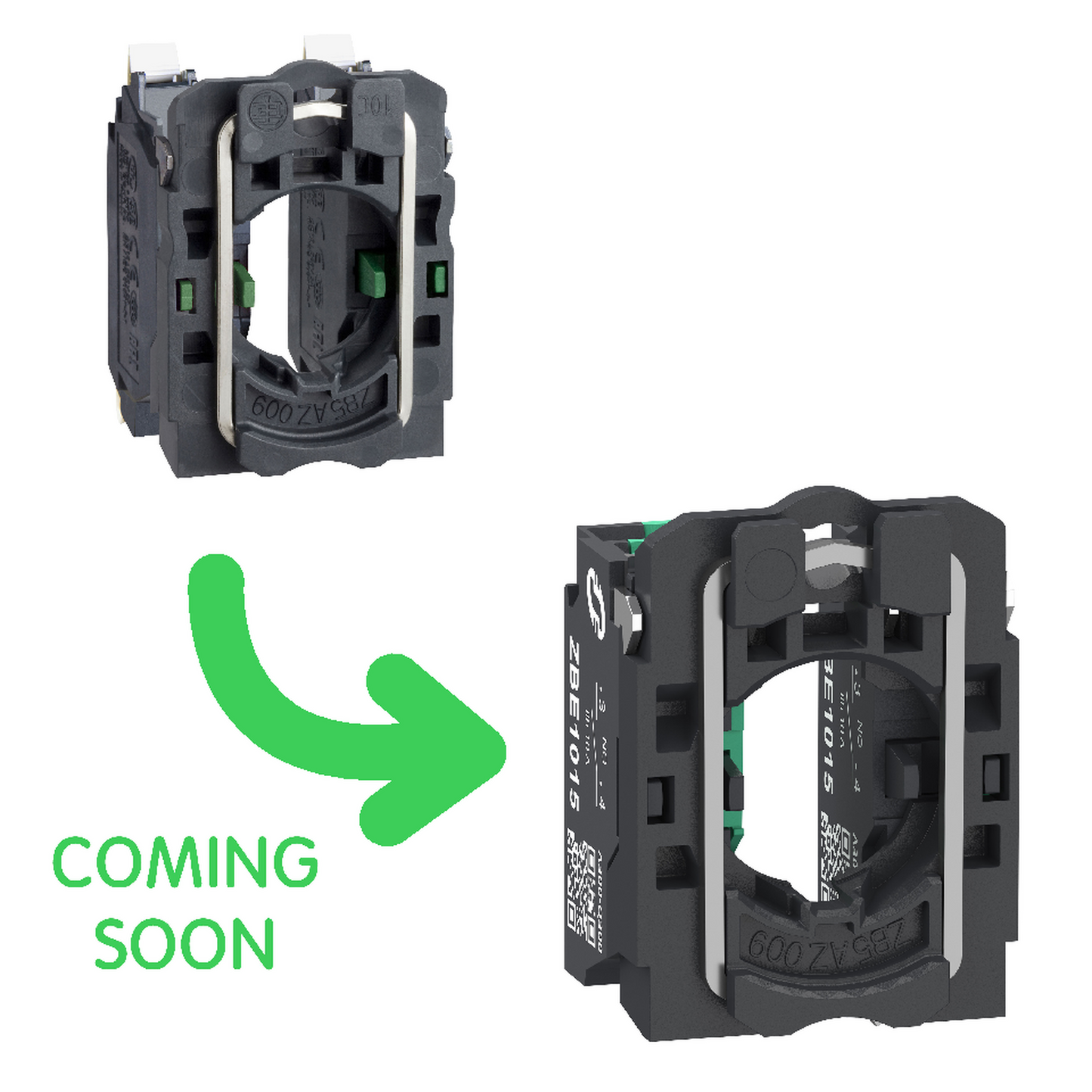 Schneider Electric-ZB5AZ1035-Harmony XB5 - corps de bouton - 2F - raccordement bornes push in