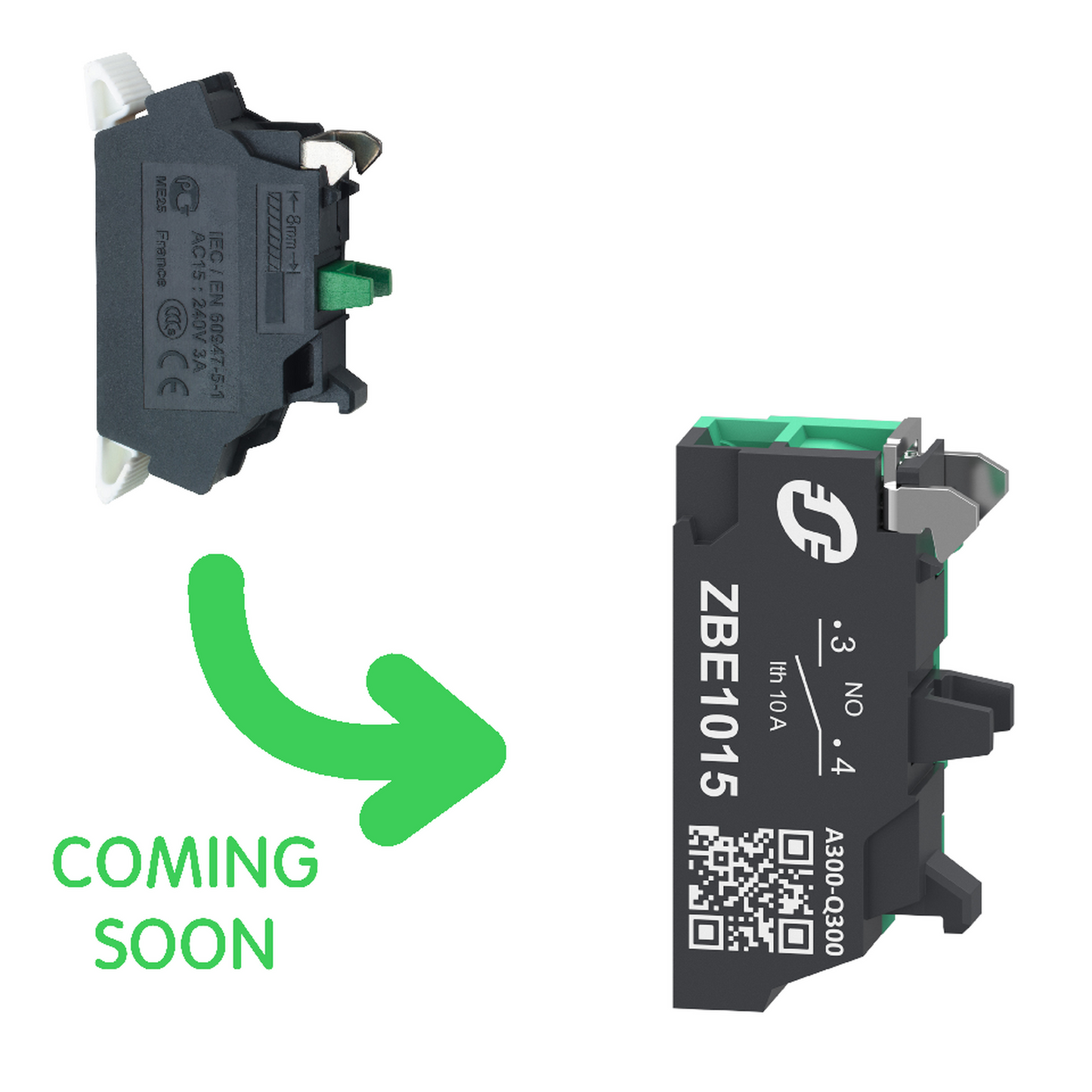 Schneider Electric-ZBE1015-Harmony - bloc contact - 1F - raccordement push in