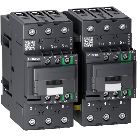 Schneider Electric-LC2D80AEHE-TeSys D - contacteur inverseur - 3P(3NO) AC3 <=440V 80A - 48-130Vca-cc -Everlink