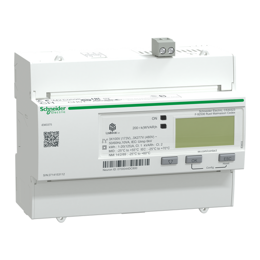 Schneider Electric-A9MEM3375-Acti9 iEM - compteur d'énergie tri - 125A - multitarif - LON - MID