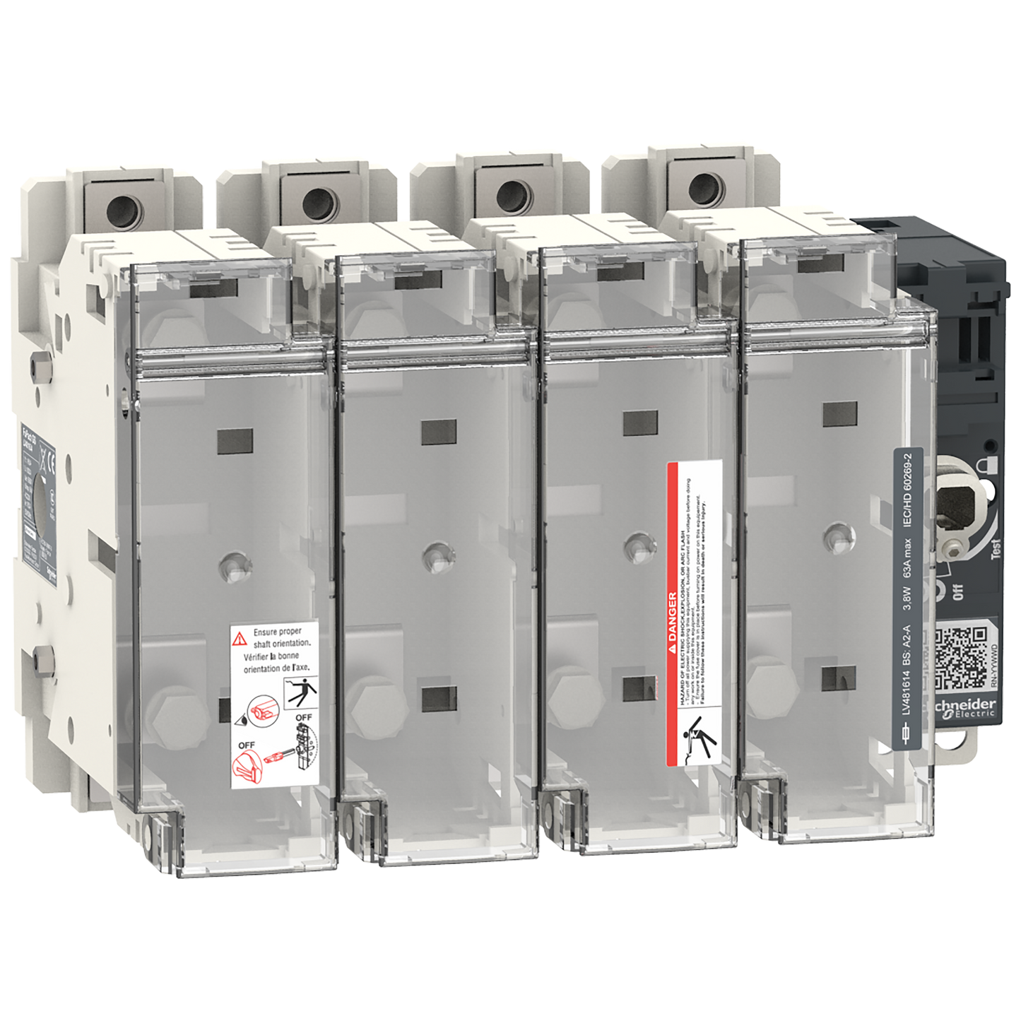 Schneider Electric-LV481634-FuPact GS - interrupteur sectionneur fusible - 160A - 4P - BS A2/4 - F&R CTRL