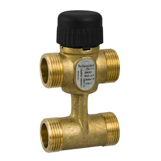 Schneider Electric-VZ408E-20BP07-Vanne 4 voies laiton filetée PN16 DN20 Kv2,5 course 2,5mm
