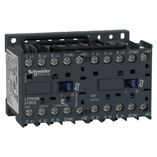 Schneider Electric-LP2K0901BD3-TeSys LP2K - contacteur inverseur - 3P - AC-3 440V - 9A - bobine 24Vcc