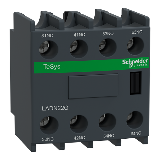 Schneider Electric-LADN22G-TeSys D - bloc contact aux front - 2F+2O - vis-étriers - 20 à 80A 3/4P - EN50012
