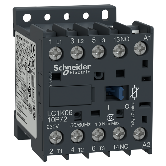 Schneider Electric-LC1K0610F72-TeSys LC1K - contacteur - 3P - AC-3 440V - 6A - bobine 110Vca