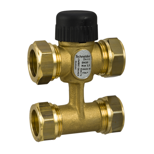 Schneider Electric-VZ419C-20BP07-Vanne 4 voies aiton à compression PN16 DN20 Kv2,5 course 5,5mm