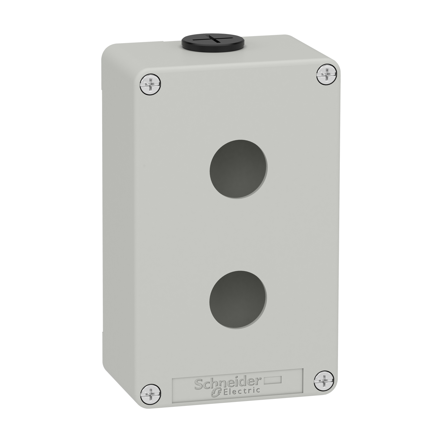 Schneider Electric-XAPD2202-Boite métal vide grise - M20 x2 - 2 trous 22 mm - 80x130x51,5 mm - UL cULus