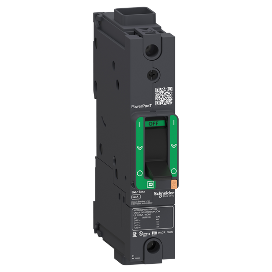Schneider Electric-BGF16100-PowerPact B - disjoncteur BG - 35kA 347V - TM100D - 1P - cosse