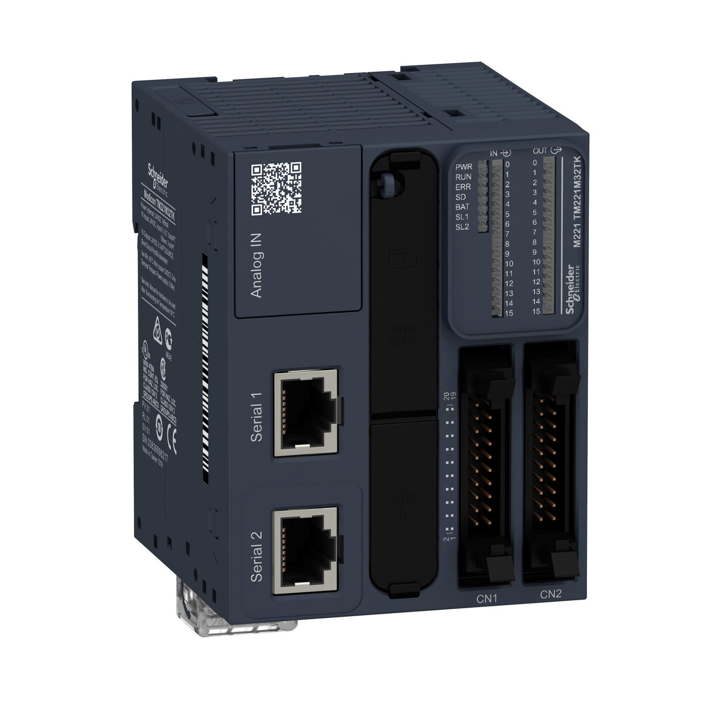 Schneider Electric-TM221M32TK-Modicon M221 Book, contrôleur 32E/S PNP, 2 ports série, 24VCC, HE 10