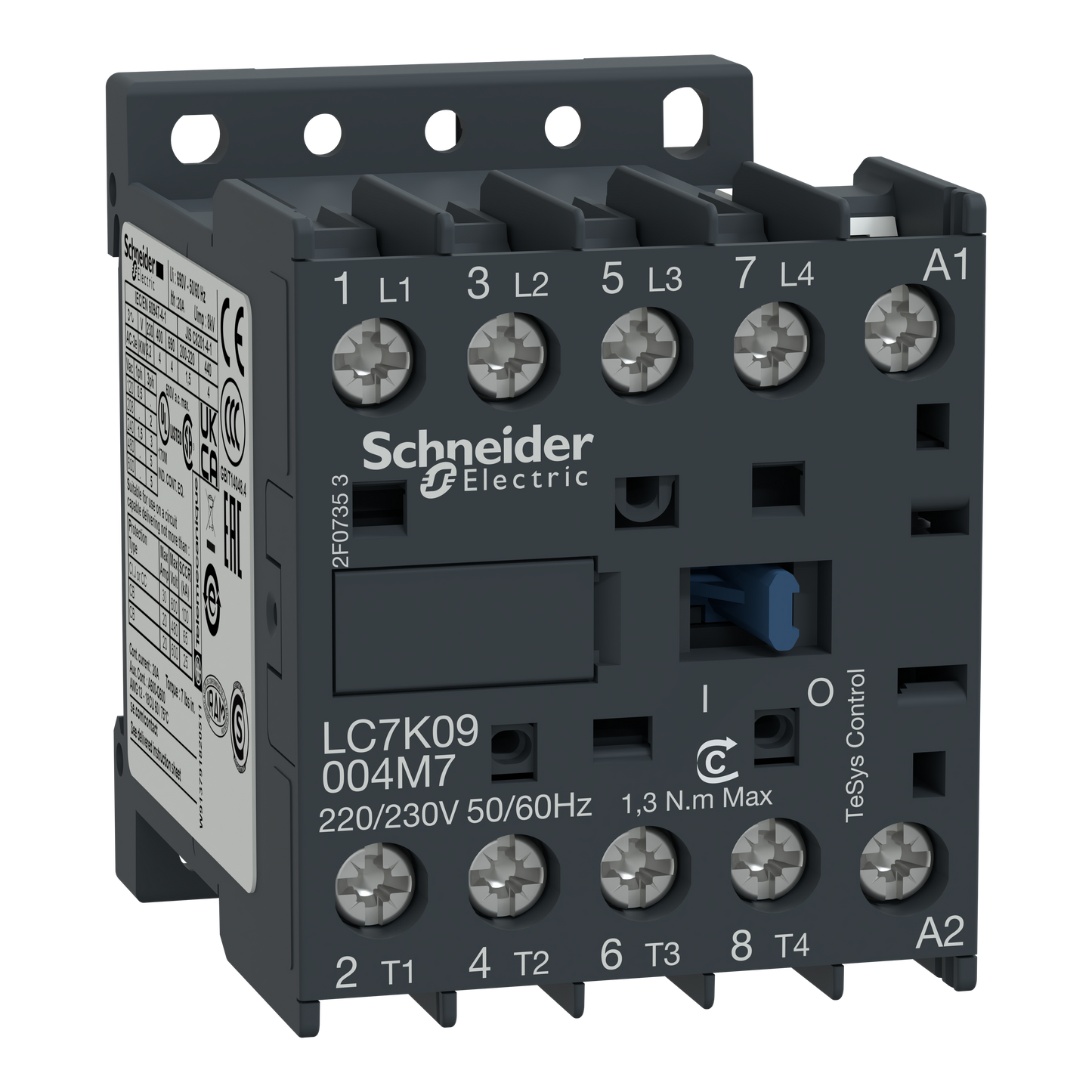Schneider Electric-LC7K09004B7-TeSys LC7K - contacteur - 4P - AC-1 440V - 20A - bobine 24Vca
