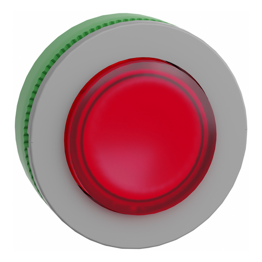 Schneider Electric-ZB5FW143C0-Harmony XB5 - tête bouton poussoir lum - Ø22 - col flush grise - dépass - rouge