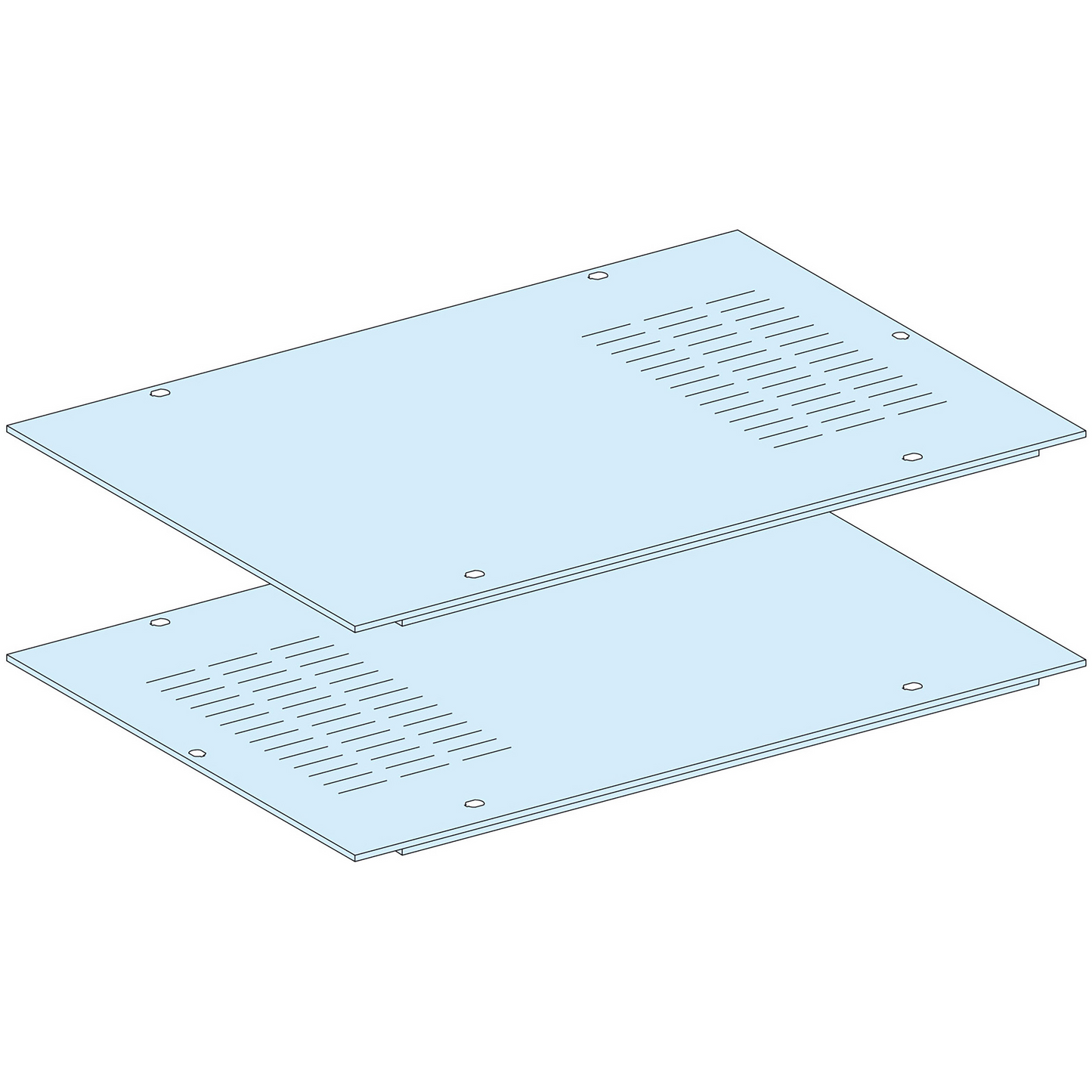 Schneider Electric-LVS08736-PrismaSeT P - Panneau de fond - 2 demi panneaux ventilés - IP30 - L650