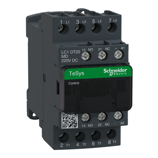 Schneider Electric-LC1DT20MD-TeSys LC1D - contacteur - 4P - AC-1 440V - 20A - bobine 220Vcc