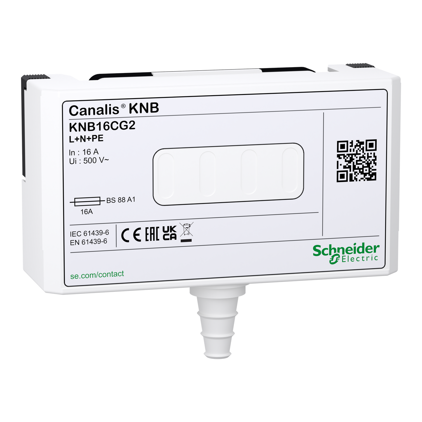 Schneider Electric-KNB16CG2-Canalis KN - connecteur de dériv. fusib. - 16A - A1 - 1L+N+PE - BS88