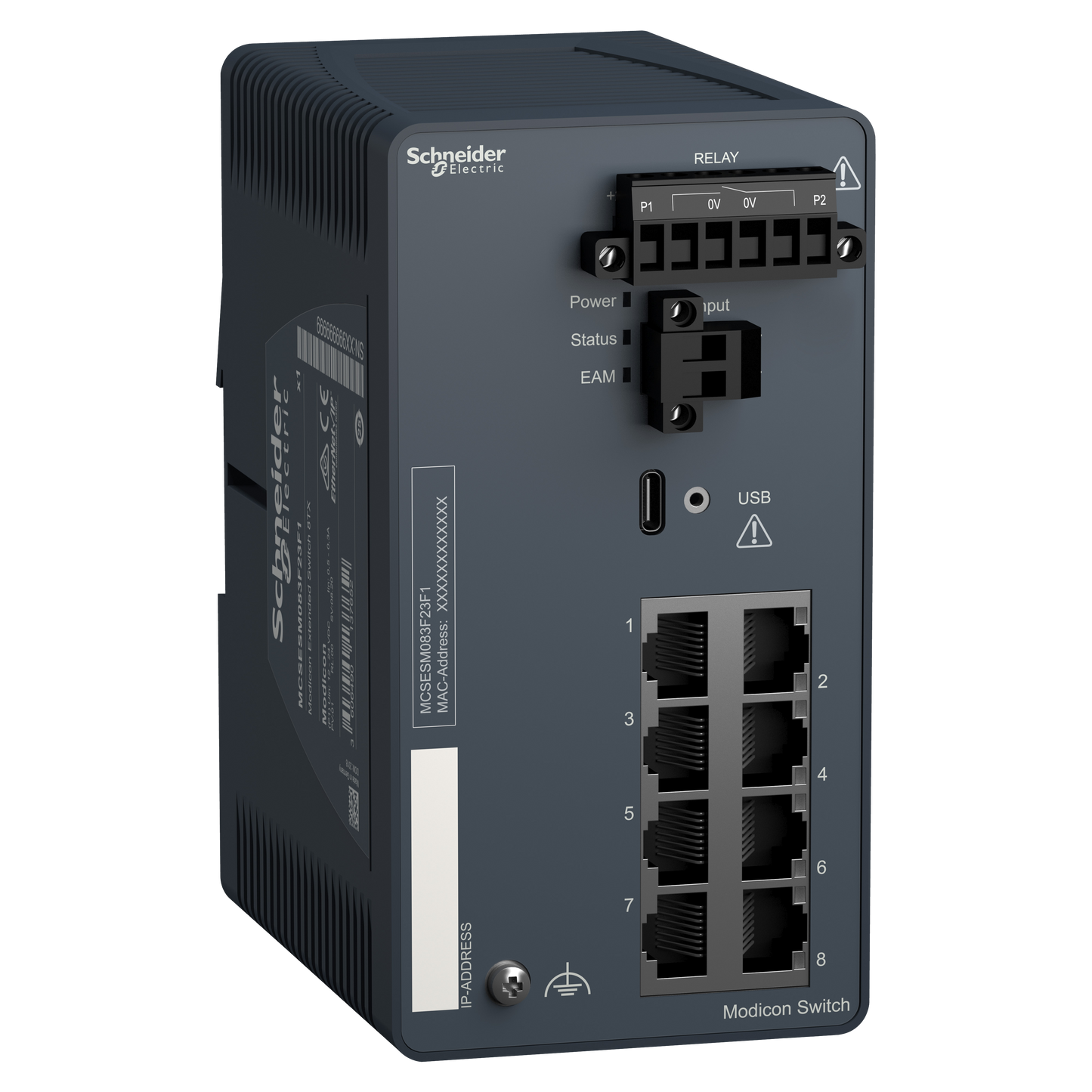 Schneider Electric-MCSESM083F23F1-Modicon Switch Manageable Etendu 8Ports Cuivre