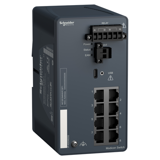 Schneider Electric-MCSESM083F23F1-Modicon Switch Manageable Etendu 8Ports Cuivre