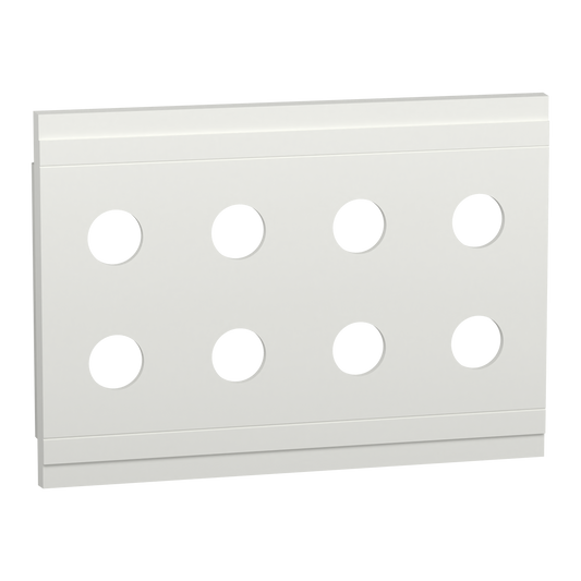Schneider Electric-LVS08862-PrismaSeT G - Platine 210 x 150 - 8 trous diamètre 22 mm -IP55 - RAL9003