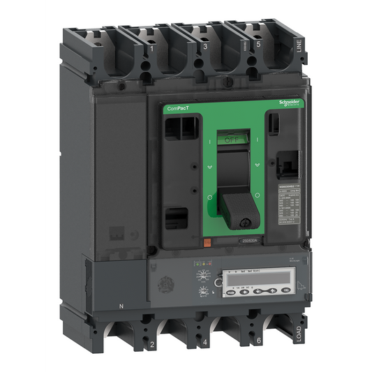 Schneider Electric-C63W46E630-ComPacT NSX630HB2 - Disjoncteur - MicroLogic 6.3E 630A - 4P4D - 100kA - fixe