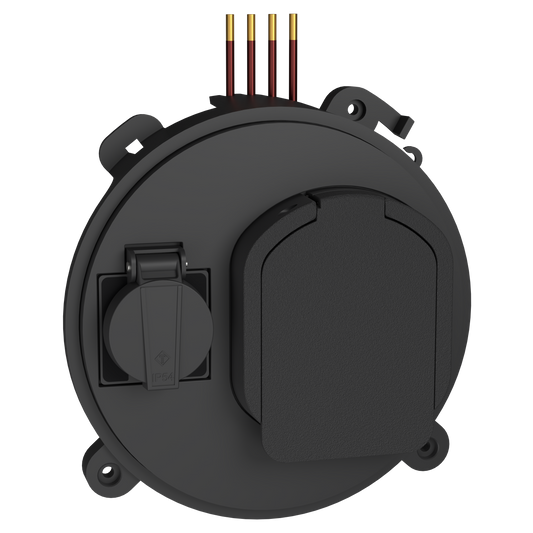 Schneider Electric-EVP1SSS53-EVlink socle de prise T2S pour borne Pro AC triphasée avec prise domestique