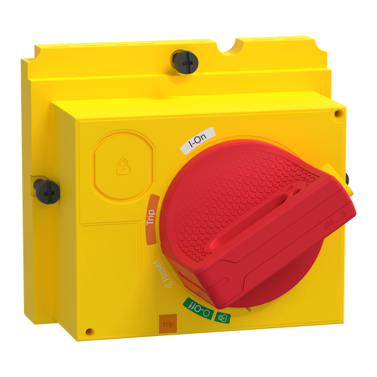 Schneider Electric-LV429339T-ComPacT NSX - Commande rotative directe - poignée rouge plastron jaune pr NSX250